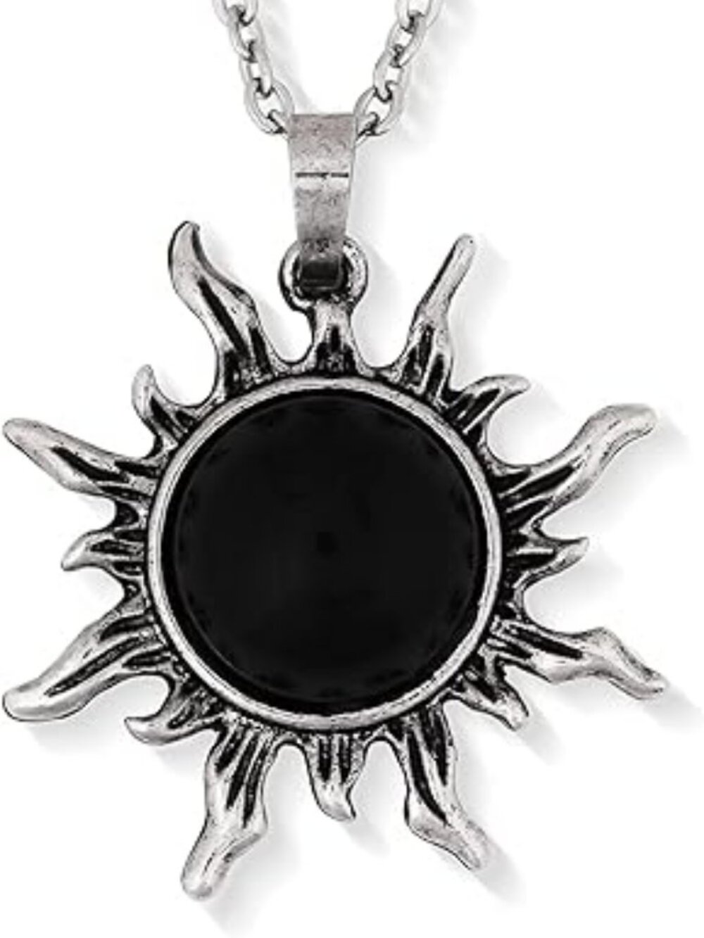 NEW Gothic Boho Sun Necklace Black Sun Grunge Punk Jewelry Goth